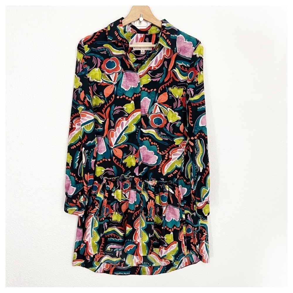 Philosophy Colorful Button Down Shirt Dress, Size Small - Picture 1 of 9